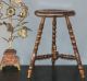 Antique English Oak Plant Stand Lamp End Table - 1900-1950 photo 1