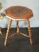 Antique English Oak Plant Stand Lamp End Table - 1900-1950 photo 2
