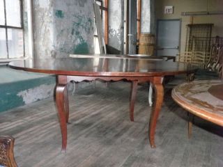 216a Wright Co.  Oversized Rd Dining Table W Lazy Susan photo