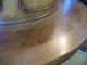 Antique Half Moon Marble & Wood Empire Two Tier Table 1900-1950 photo 2