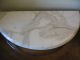 Antique Half Moon Marble & Wood Empire Two Tier Table 1900-1950 photo 4
