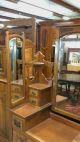 Antique Victorian Eastlake Walnut Dressing Chest Table Dresser 3 Beveled Mirrors 1800-1899 photo 8