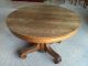 Antique 1900 ' S Tiger Oak Round Pedestal With Five Chairs 1900-1950 photo 1