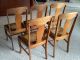 Antique 1900 ' S Tiger Oak Round Pedestal With Five Chairs 1900-1950 photo 5