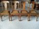 Antique 1900 ' S Tiger Oak Round Pedestal With Five Chairs 1900-1950 photo 6