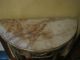 Pair Of Half Moon Marble And Bronze Tables 1900-1950 photo 1
