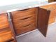 Wonderful Mod Walnut + Chrome Triple Dresser/cabinet C1960s 1900-1950 photo 5