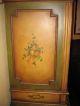 Elegant Wood Floral Inlaid Intertaiment Cabinet 1900-1950 photo 2