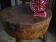 Antique 18oo ' S Primitive Butcher Block Table Amazing One Of A Kind Solid Piece 1800-1899 photo 1