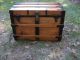 Antique 1800s Stage Coach Chest Steamer Trunk Restored Orig Hardware Latches 1800-1899 photo 1
