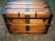 Antique 1800s Stage Coach Chest Steamer Trunk Restored Orig Hardware Latches 1800-1899 photo 3