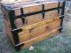 Antique 1800s Stage Coach Chest Steamer Trunk Restored Orig Hardware Latches 1800-1899 photo 6