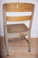 Lot 2 Vintage Youth Wood School Desk Chairs Early American Decor/mid Century 13 1900-1950 photo 9