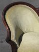 Antique Walnut Medallion Back Carved Floral Victorian Sofa Chaise 1800-1899 photo 2