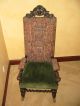 Vintage Spanish Revival Throne Arm Chair French Renaissance Carved Barley Twist Post-1950 photo 2