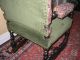 Vintage Spanish Revival Throne Arm Chair French Renaissance Carved Barley Twist Post-1950 photo 6