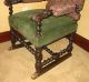 Vintage Spanish Revival Throne Arm Chair French Renaissance Carved Barley Twist Post-1950 photo 7