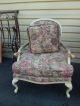 50853 Pair Thomasville French Bergere Armchair S Chair Shabby Decorator Post-1950 photo 1