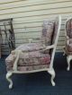 50853 Pair Thomasville French Bergere Armchair S Chair Shabby Decorator Post-1950 photo 4