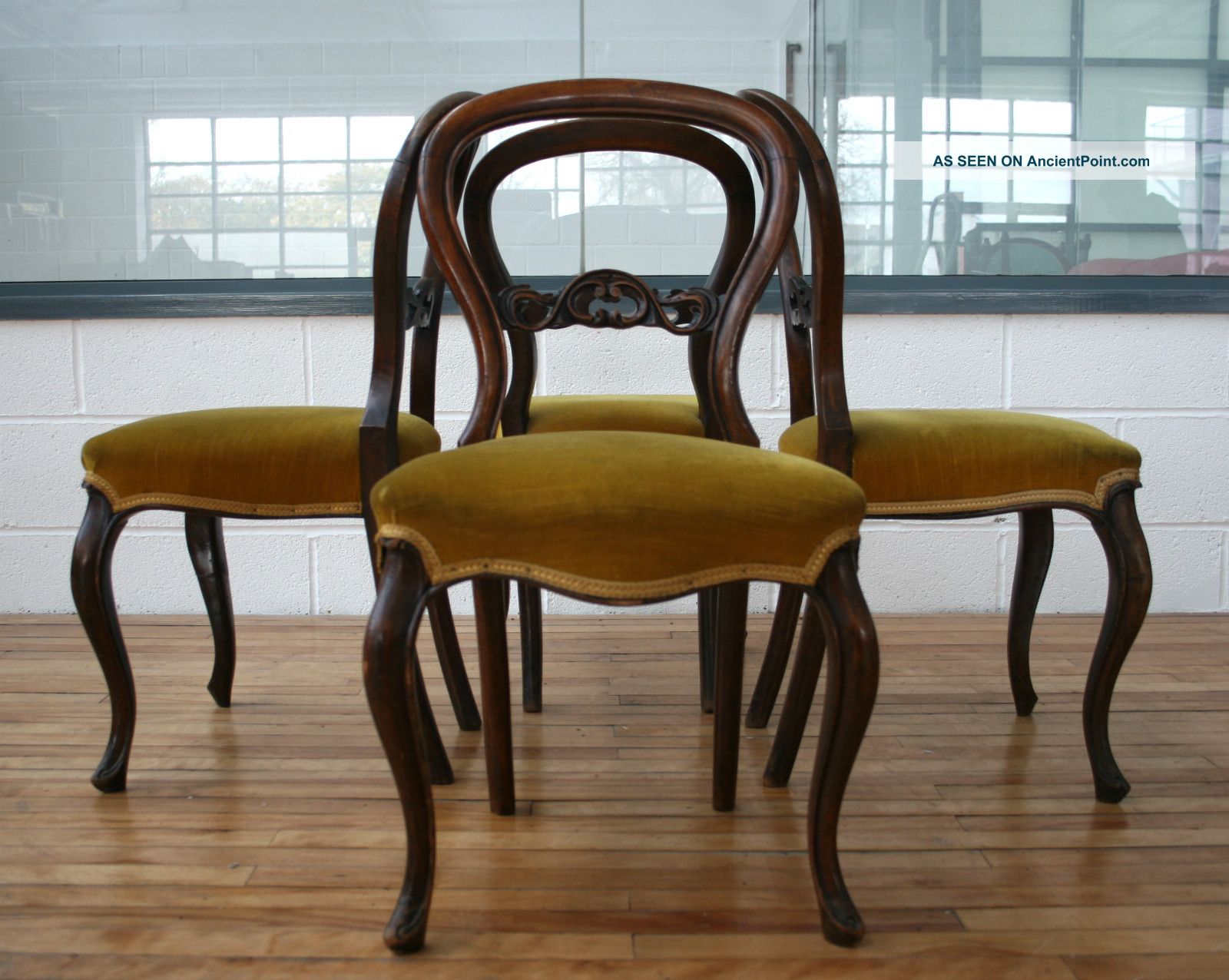 Antique Victorian Balloon Back Chair Mahogany Louis Dining 1800-1899 photo