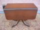 Antique 1940 ' S Duncan Phyfe Style Mahogany Drop Leaf Table Pedestal Base No Res 1900-1950 photo 1