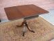 Antique 1940 ' S Duncan Phyfe Style Mahogany Drop Leaf Table Pedestal Base No Res 1900-1950 photo 3