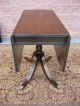 Antique 1940 ' S Duncan Phyfe Style Mahogany Drop Leaf Table Pedestal Base No Res 1900-1950 photo 4