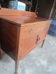Antique Inlay Solid Top Washstand - With Drawer And Cupboard Post Victorian 1900-1950 photo 6