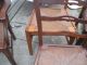 Antique Chippendale Ladder Back Country Dining Chairs Rush Seats Set 6 1900-1950 photo 8