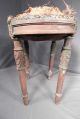 Antique Distressed Louis Xvi Stool Old Grungy Paint Oval To Restore Carved Wood 1900-1950 photo 4