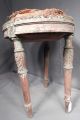 Antique Distressed Louis Xvi Stool Old Grungy Paint Oval To Restore Carved Wood 1900-1950 photo 6