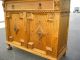 (2of3) Vintage French Country Ornate Oak Server Hutch Buffet Cabinet / Wine Rack 1900-1950 photo 3