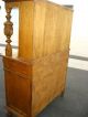(2of3) Vintage French Country Ornate Oak Server Hutch Buffet Cabinet / Wine Rack 1900-1950 photo 6