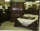 Antique Carved Italian Walnut Mid 19th Century Six Piece Queen Bedroom Suite 1800-1899 photo 3