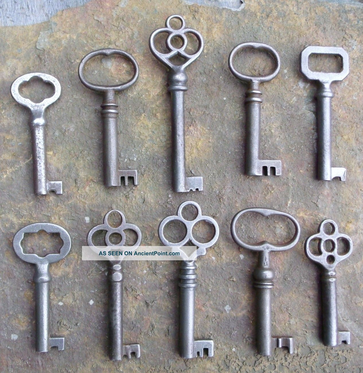 10 Antique Furniture Keys Cabinet Keys Antique Barrle Barrel Keys 1800-1899 photo