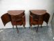 Pair Of French Walnut Inlaid Side / End Tables 2699a 1900-1950 photo 1