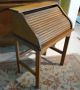 Antique Childrens Oak C Roll - Top Desk,  Finish.  Cute 1900-1950 photo 1