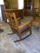 Antique Mission Oak Arts And Crafts Style Rocking Chair Rocker 1900-1950 photo 3