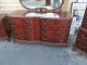 50012 Mahogany 8 Pc Chippendale Bedroom Set Bed Dresser Nightsand S Vanity Chest 1900-1950 photo 3