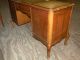 Antique French Provincial Leather Top Kneehole Desk 1900-1950 photo 6