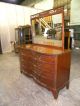 Antique Double Bow Front Dixie Bedroom Furniture Mahogany Dresser With Mirror 1900-1950 photo 1