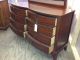 Antique Double Bow Front Dixie Bedroom Furniture Mahogany Dresser With Mirror 1900-1950 photo 3
