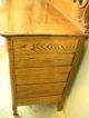 1901 Arts & Crafts Tiger Oak Serpentine Dresser W/ Mirror 1900-1950 photo 4