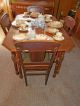 Ca.  1936 Antique Oak Sideboard,  Dining Table W/ 2 - Leaves And 6 Chairs 1900-1950 photo 3