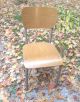 2 Vintage School House Chairs Metal & Wood Construction Post-1950 photo 4
