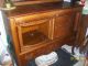 Antique Tiger Oak Buffet Sideboard Furniture W/ Mirror Claw Foot Curved Glass 1900-1950 photo 1