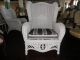 312a Pair Of Oversized Wicker Chairs,  Arm Chairs,  White Wicker Chairs, 1900-1950 photo 2
