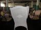 312a Pair Of Oversized Wicker Chairs,  Arm Chairs,  White Wicker Chairs, 1900-1950 photo 5