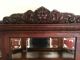 Antique Oak Sideboard Buffet With Beveled Glass & Mirror Gallery 1800-1899 photo 2