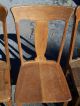 3 Early Century Quartersawn Oak T - Back Chairs With Claw Feet 1900-1950 photo 2